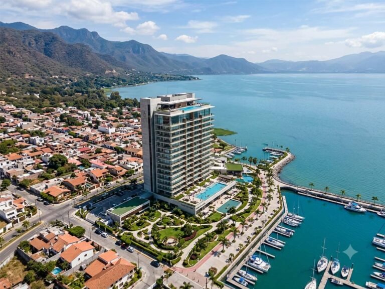 Terraza privada con vista al lago
